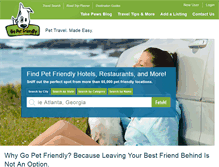 Tablet Screenshot of gopetfriendly.com